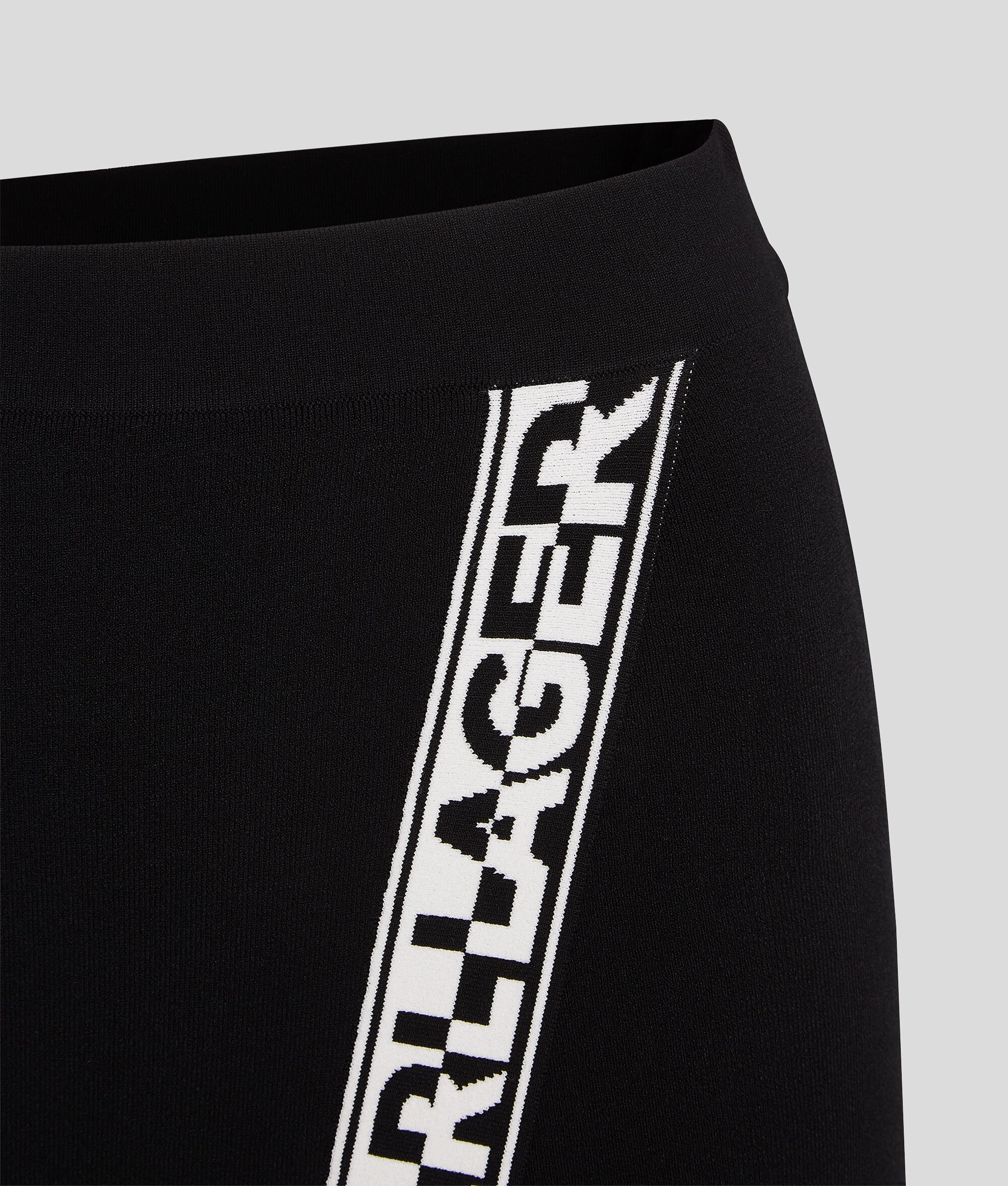 (image for) Top-Tier Karl Logo Knitted Wrap Skirt